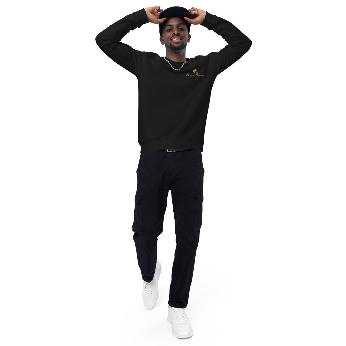 Brew’s Flowing Unisex Organic Raglan Sweatshirt