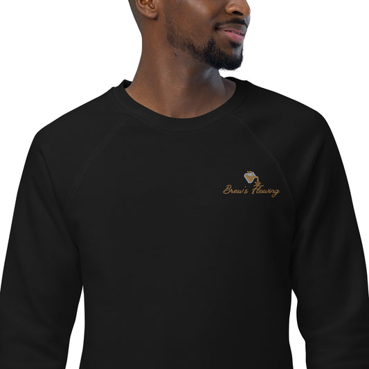 Brew’s Flowing Unisex Organic Raglan Sweatshirt