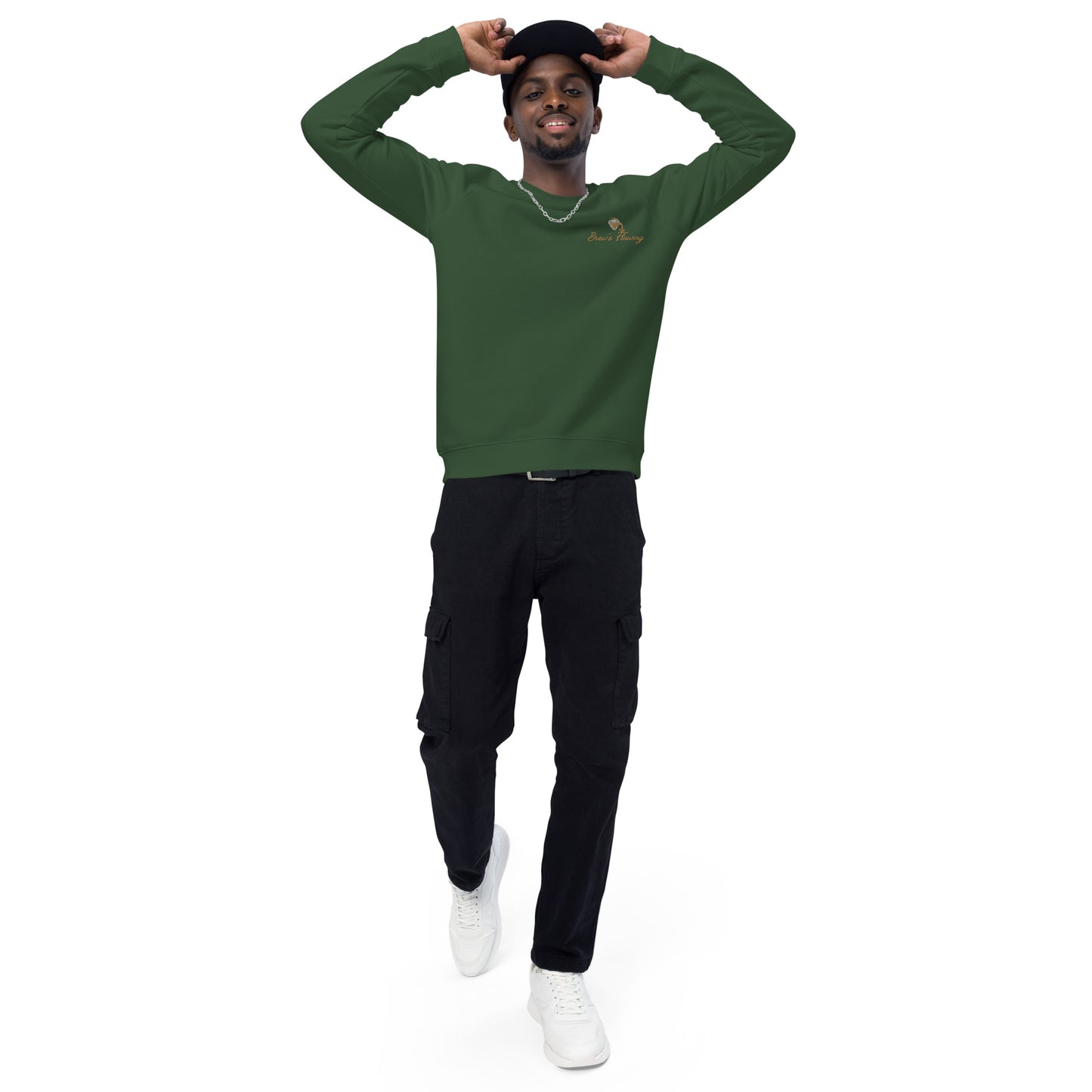 Brew’s Flowing Unisex Organic Raglan Sweatshirt