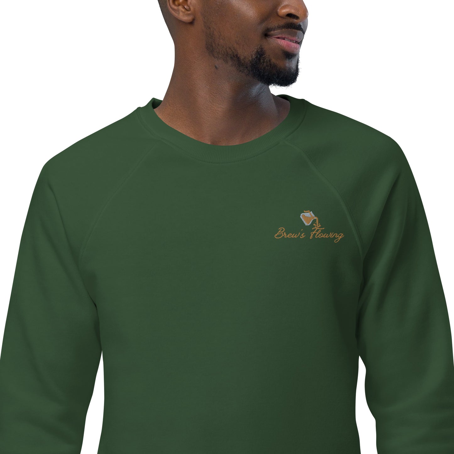 Brew’s Flowing Unisex Organic Raglan Sweatshirt