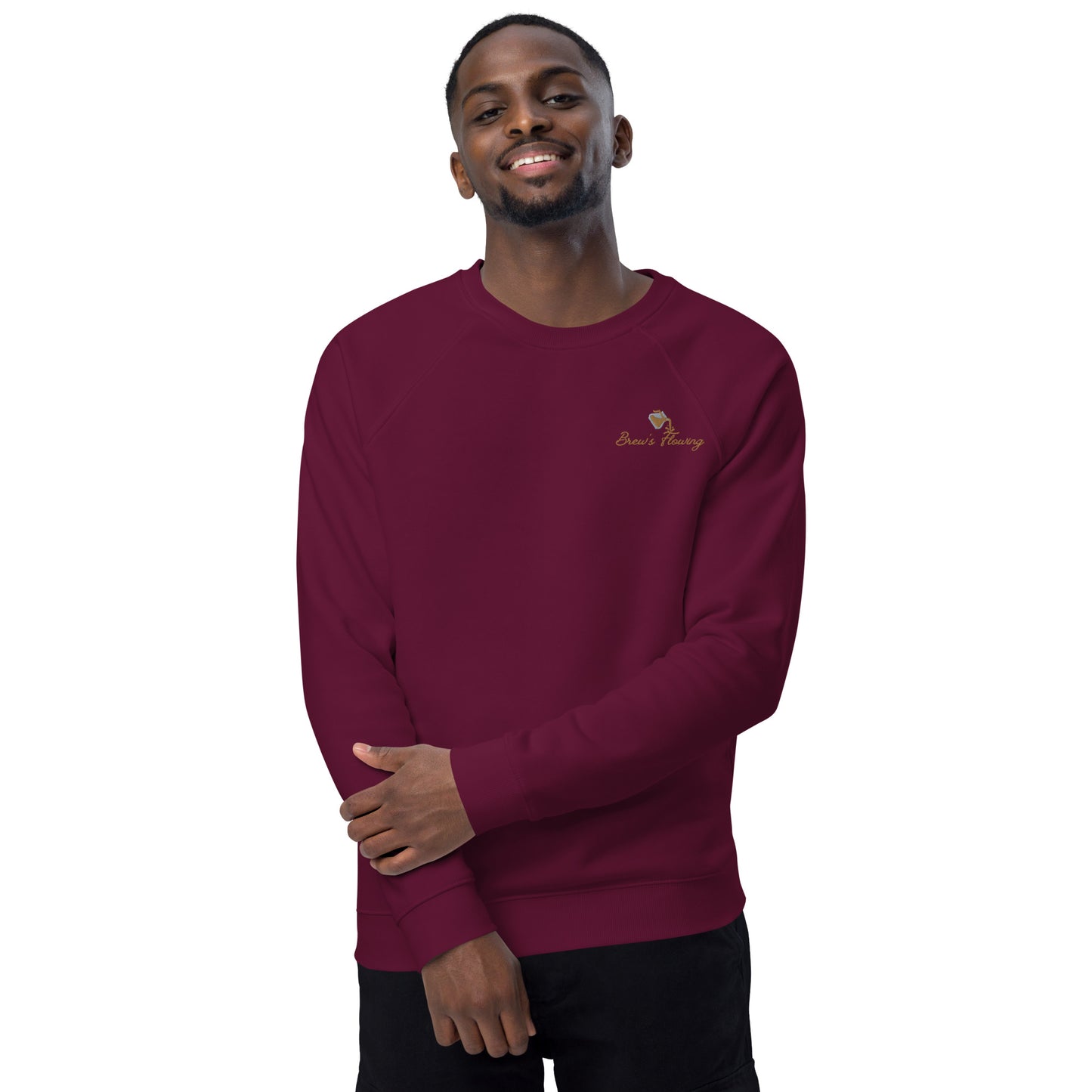 Brew’s Flowing Unisex Organic Raglan Sweatshirt