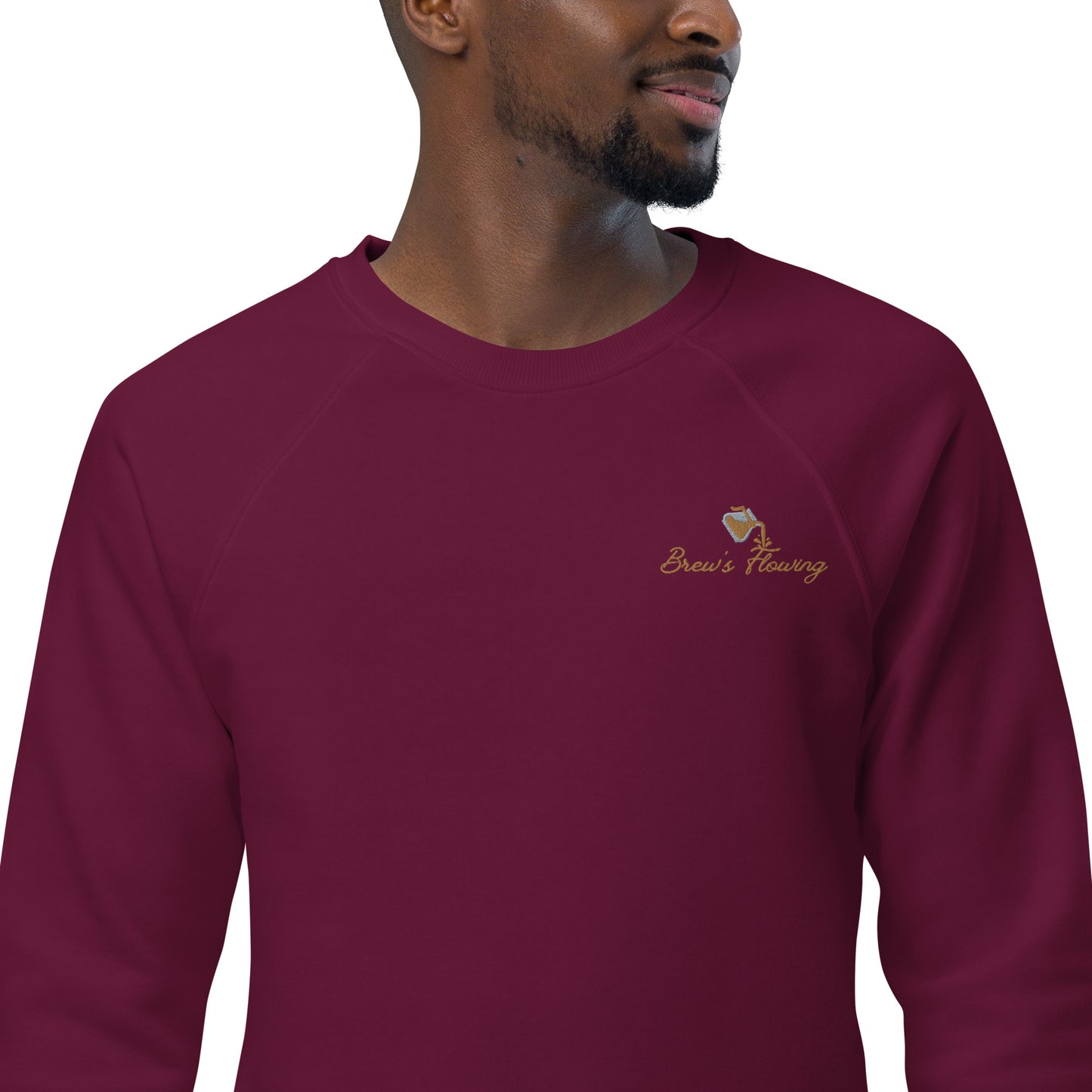 Brew’s Flowing Unisex Organic Raglan Sweatshirt