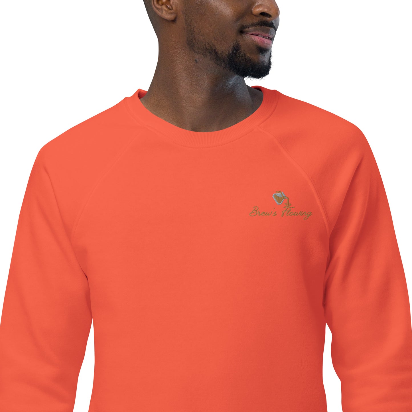 Brew’s Flowing Unisex Organic Raglan Sweatshirt