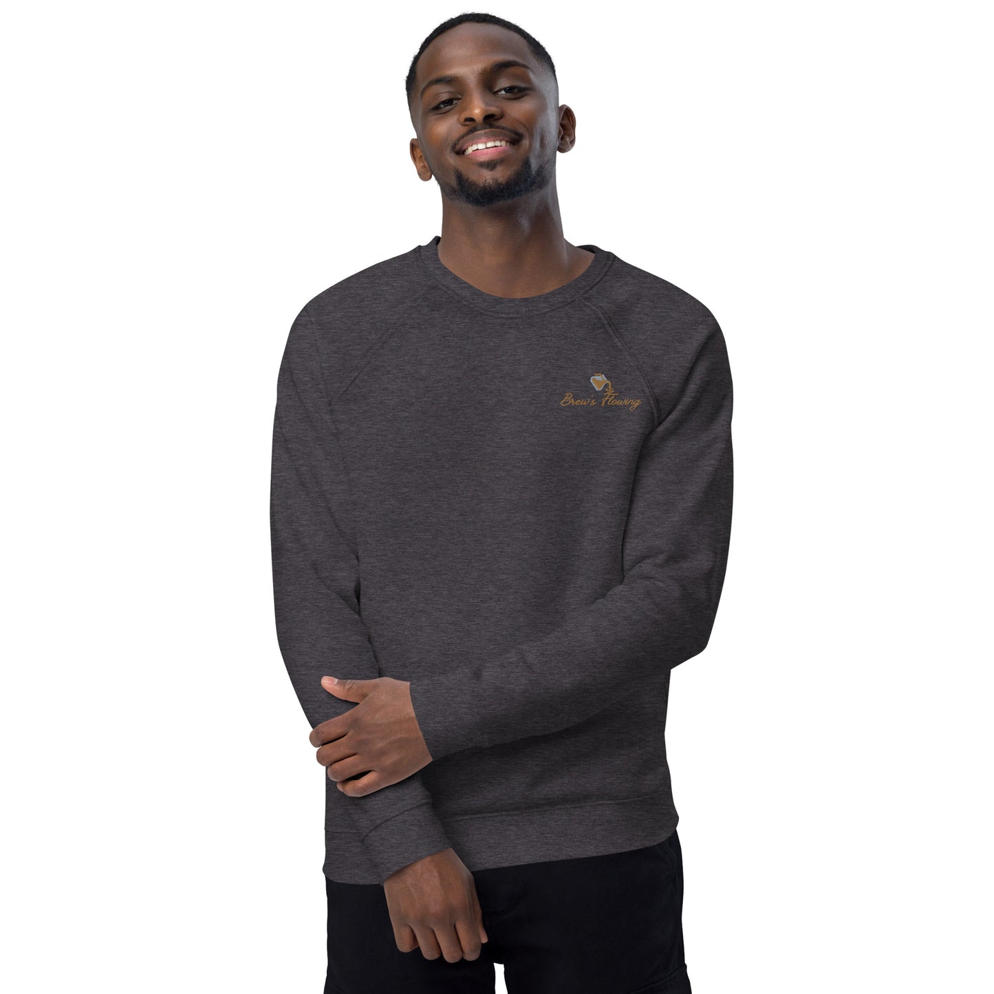 Brew’s Flowing Unisex Organic Raglan Sweatshirt