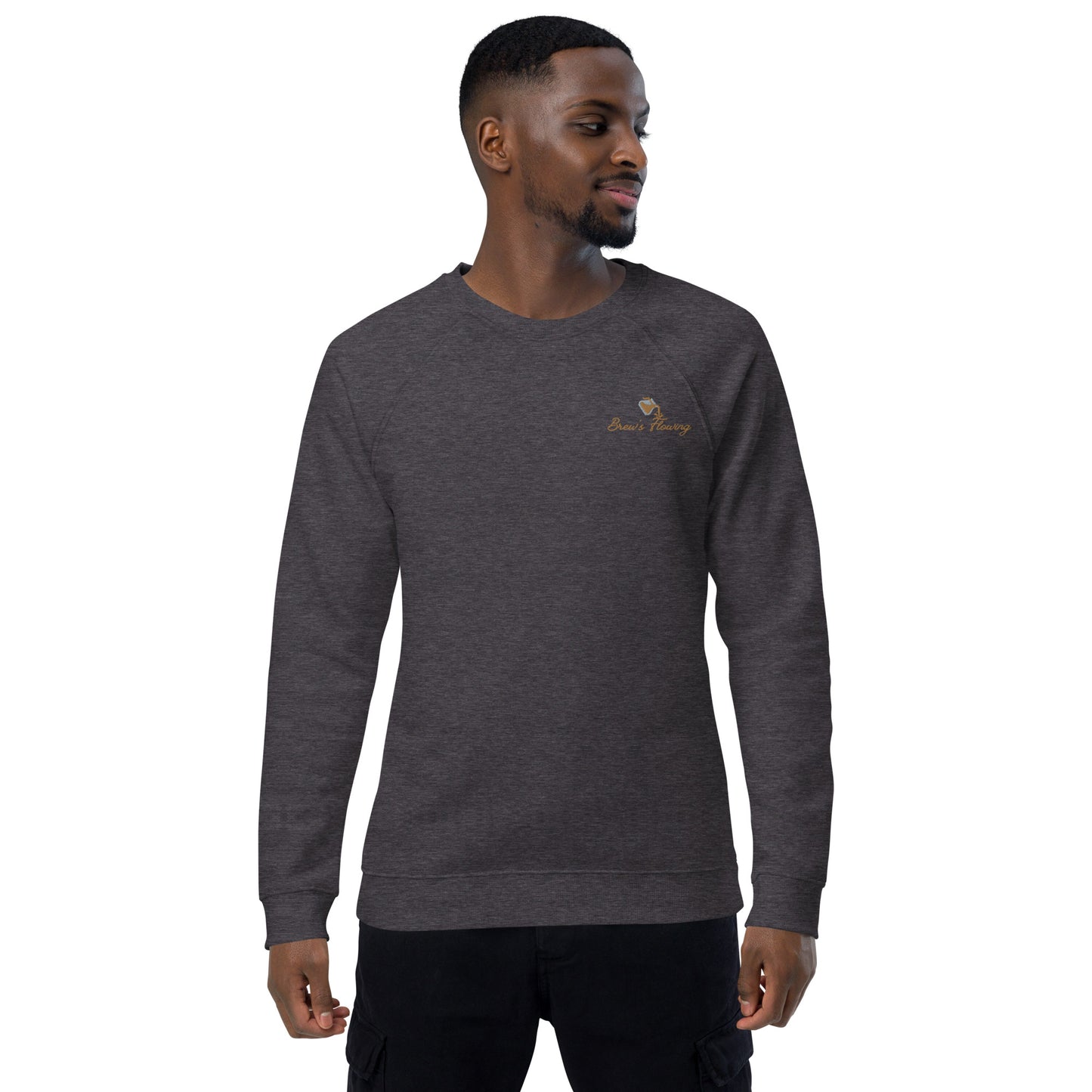 Brew’s Flowing Unisex Organic Raglan Sweatshirt