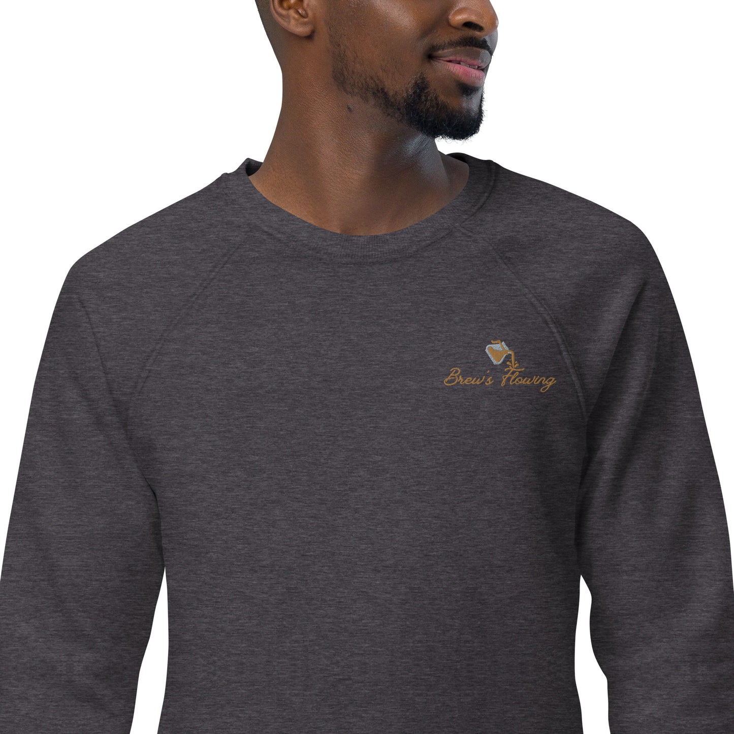Brew’s Flowing Unisex Organic Raglan Sweatshirt