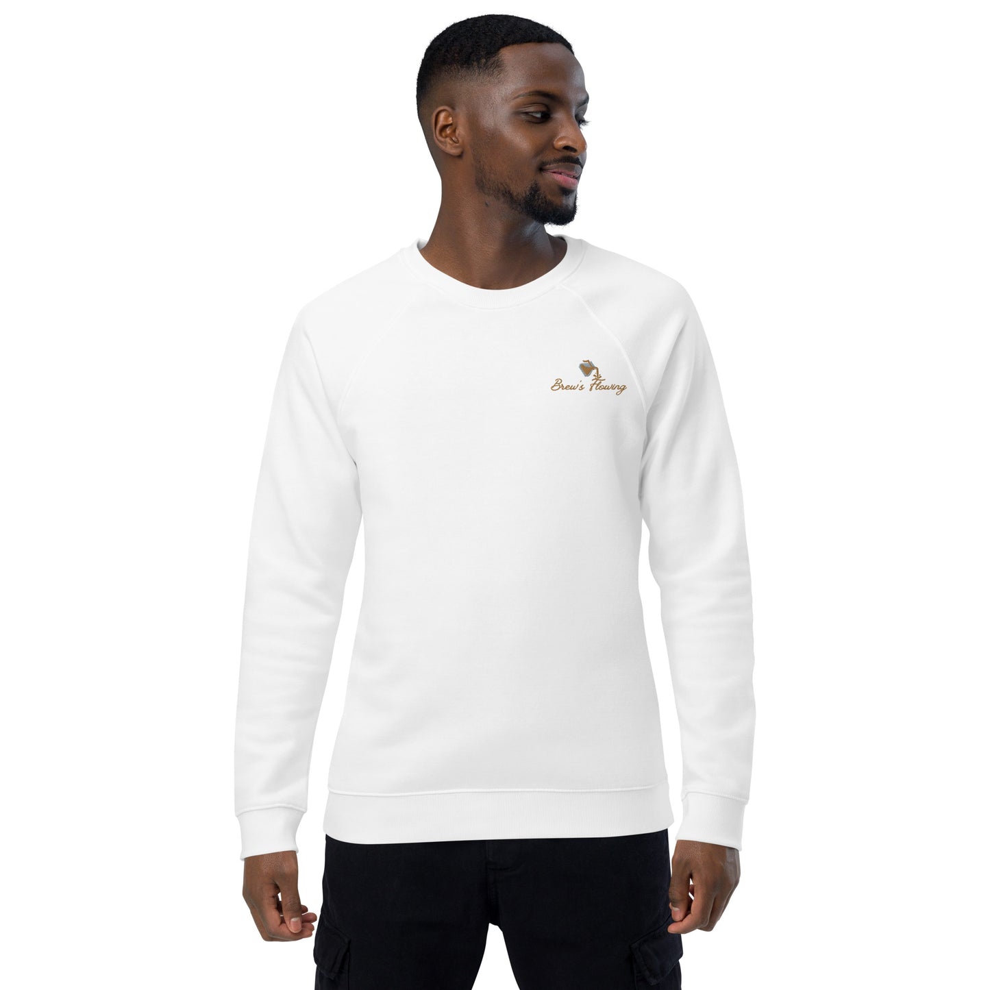 Brew’s Flowing Unisex Organic Raglan Sweatshirt