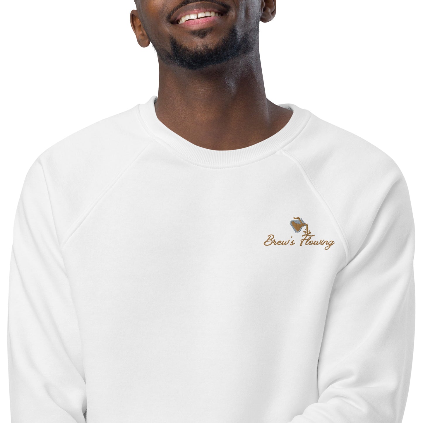 Brew’s Flowing Unisex Organic Raglan Sweatshirt