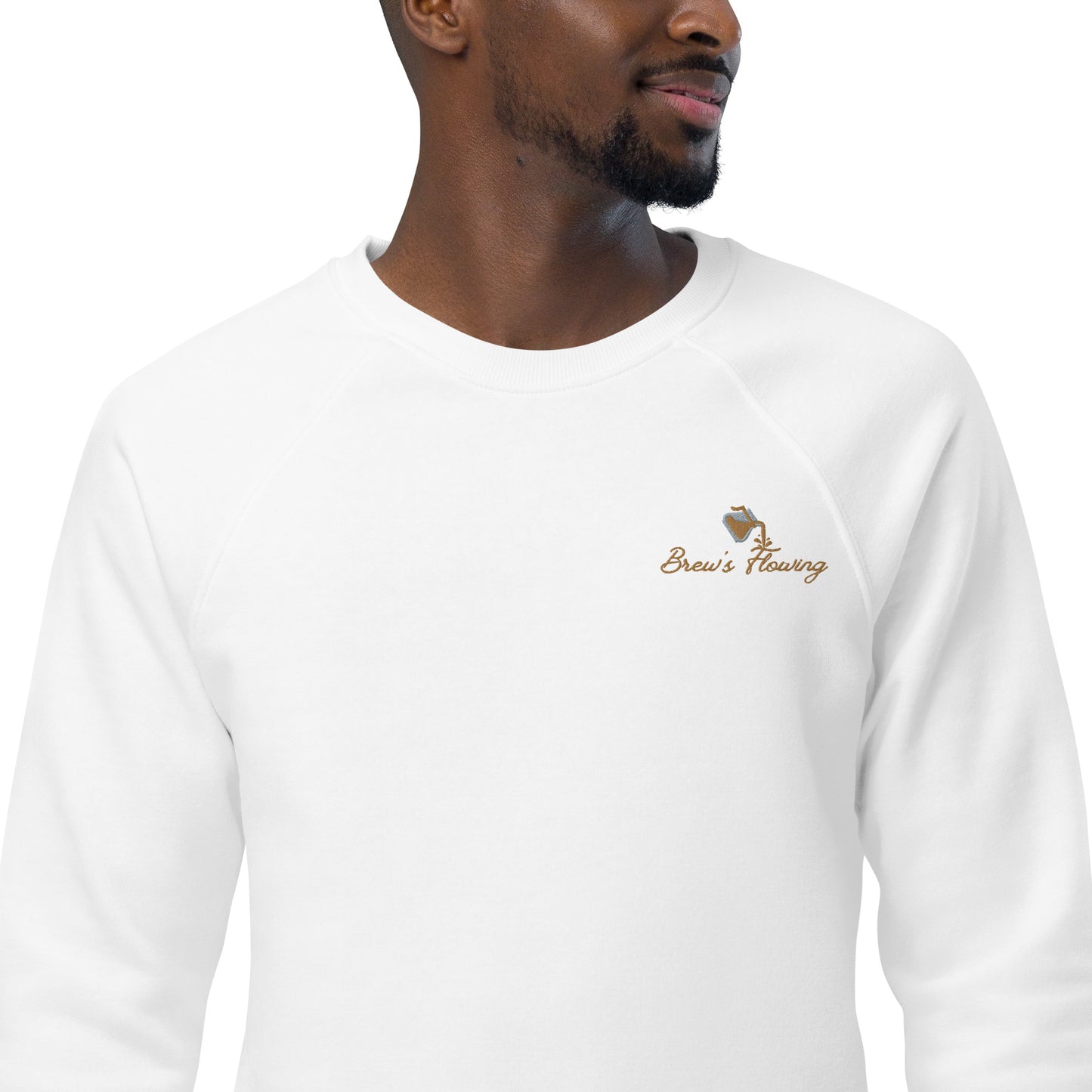 Brew’s Flowing Unisex Organic Raglan Sweatshirt