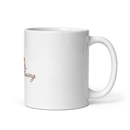 Brew's Flowing White Glossy Mug