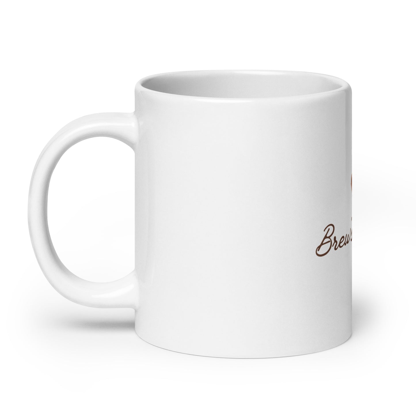 Brew's Flowing White Glossy Mug