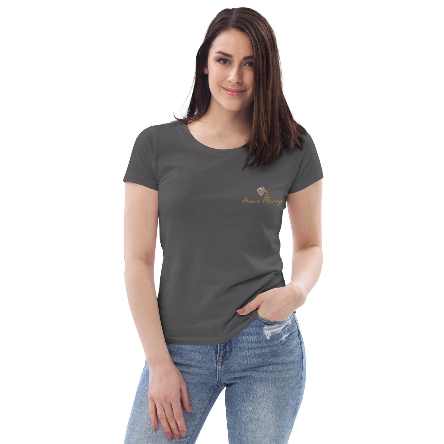 Brew’s Flowing Women's Fitted Eco Tee