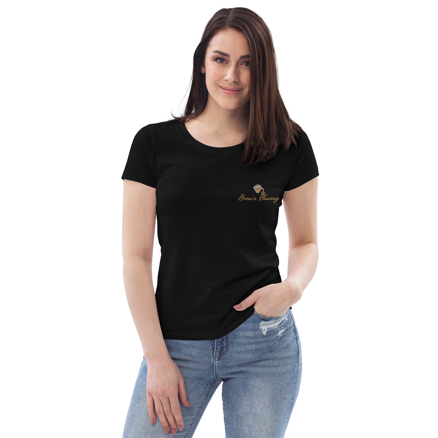 Brew’s Flowing Women's Fitted Eco Tee